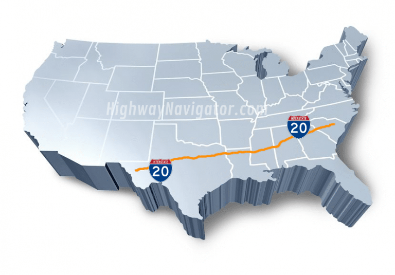 Interstate 20 Traffic Accidents Driving Conditions   I20 Map 768x535 